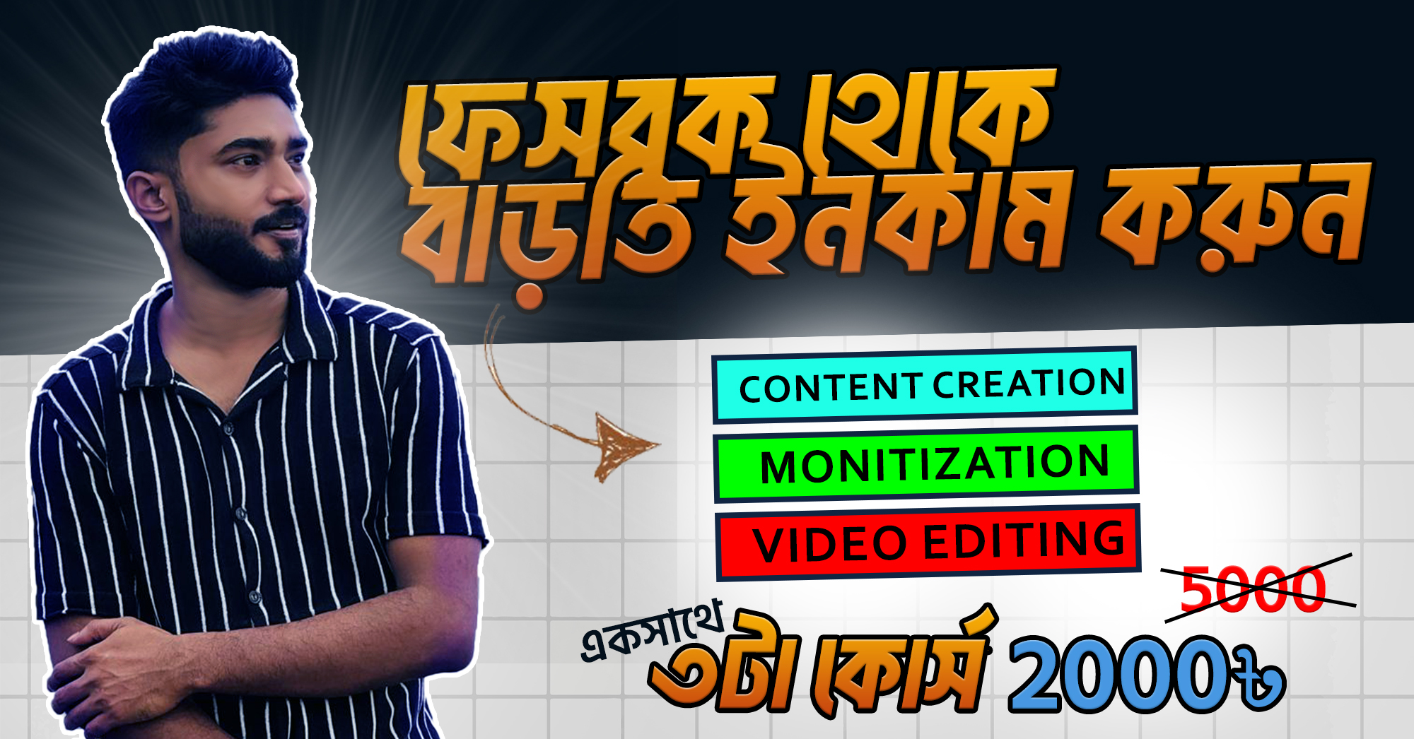ফেসবুক মনিটাইজেশন মাস্টারক্লাস – ঘরে বসেই আয় করুন কনটেন্ট বানিয়ে!